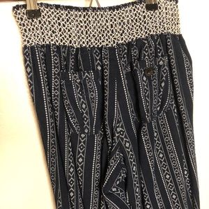 Rewash Los Angeles- linen navy blue pants